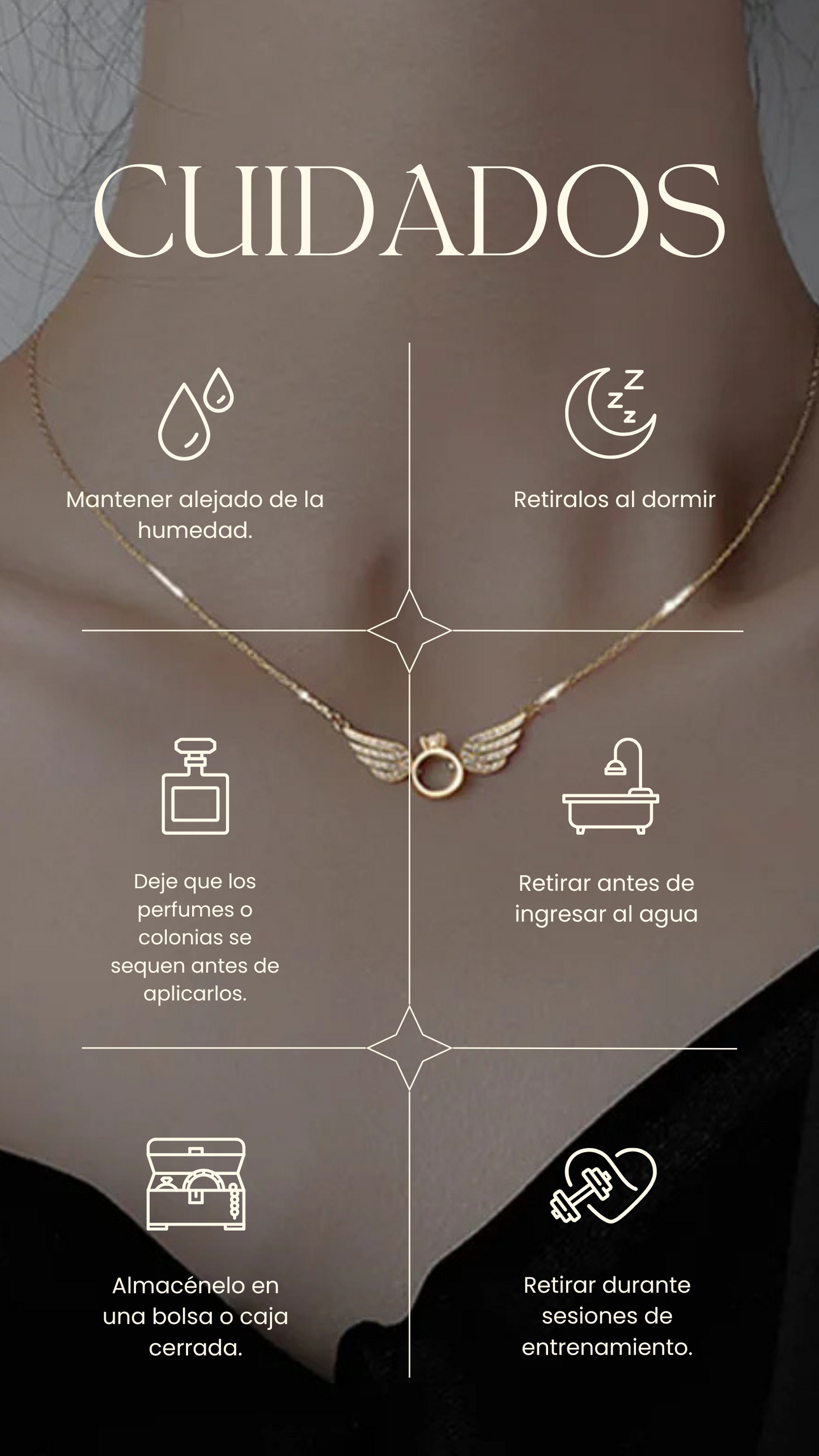 ☀️COLLAR SOL Y LUNA PROYECCIÓN PAREJA DORADO + CAJA REGALO🌛
